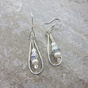 Handcrafted sterling silver earrings